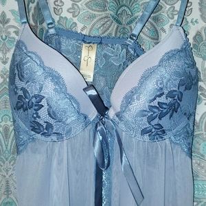 Blue Lace Lingerie top